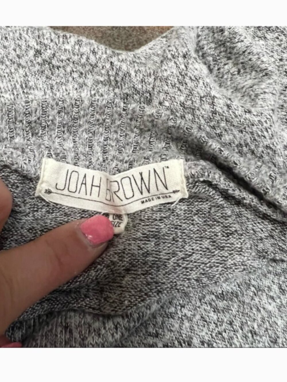 Joah Brown Womens Oversized Long Sleeve Top in Grey One Size - Picture 8 of 12